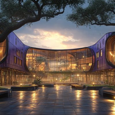 Image of a futuristic campus